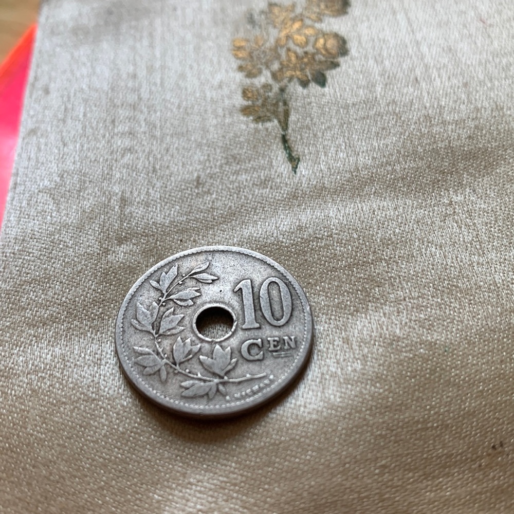 1904 Belgian Koninkrijk 10 Cen Silver Piece Coin